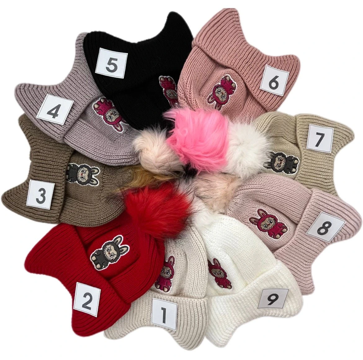 ست کلاه و گردن پوش زمستانه بچگانه مدل لبوبو - تصویر 3