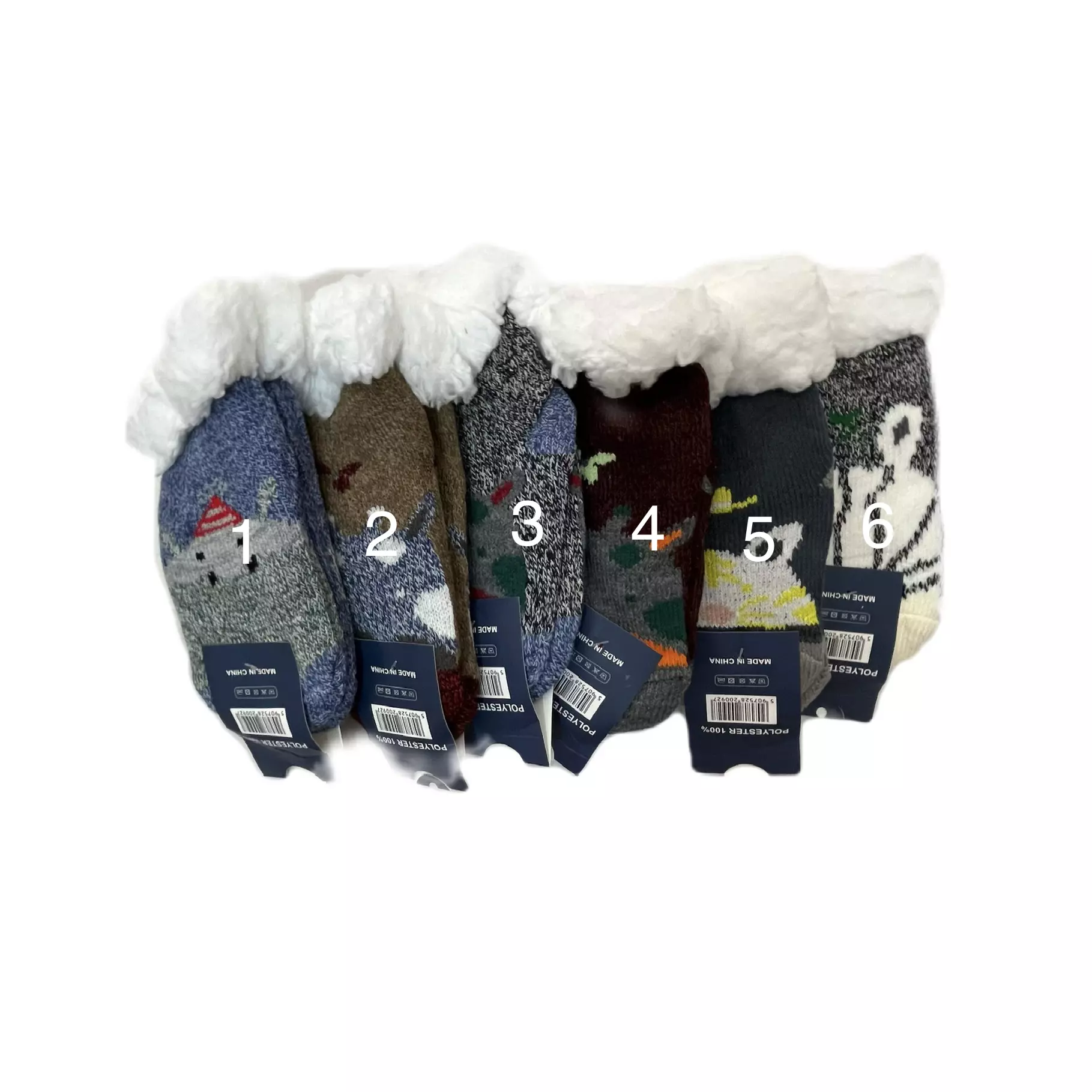 پاپوش ساقدار پشمی کف ترمز دار بچگانه - تصویر 4