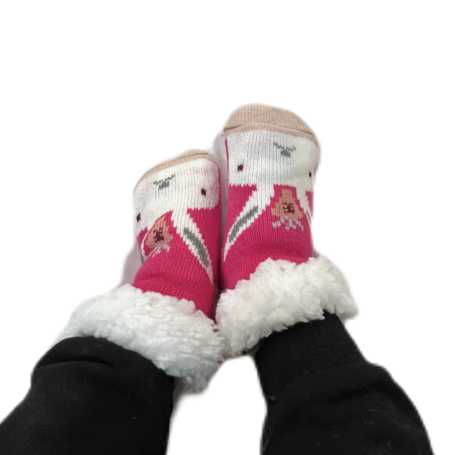 پاپوش ساقدار پشمی کف ترمز دار بچگانه